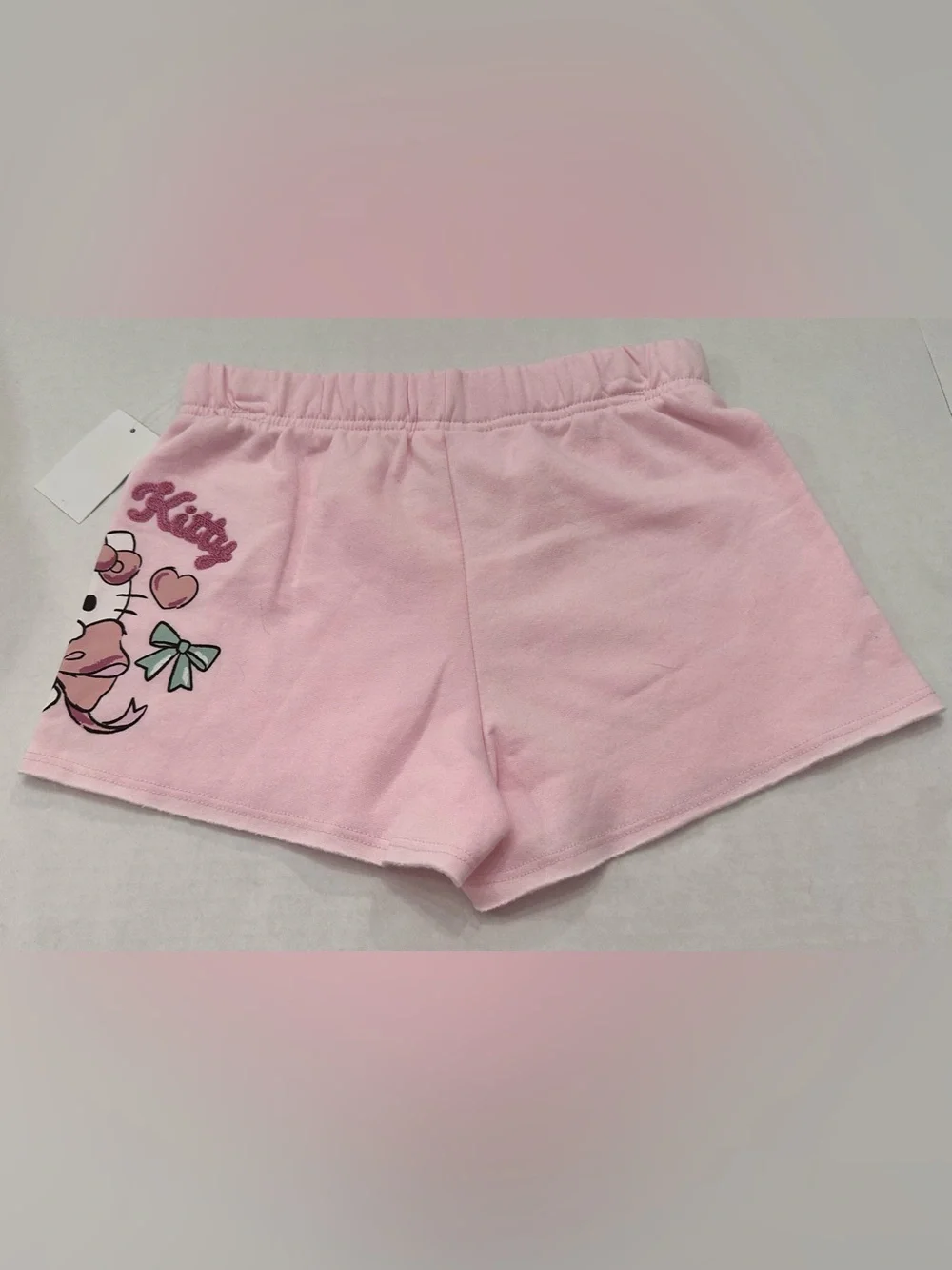 Hello Kitty Girls Graphic Pink Fleece Shorts, Size S 6-6x